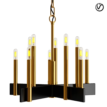 Elegant Abrams Chandelier 3D model image 1 