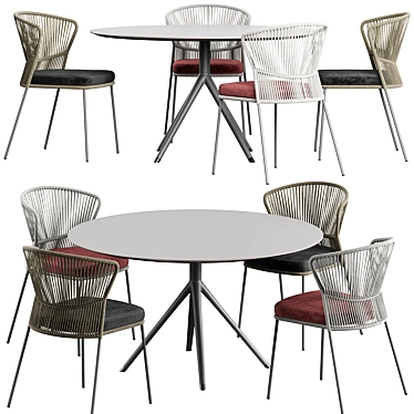 Customizable Ola Chair & OTX Table 3D model image 1 