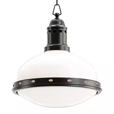 Vintage Two-Tone Pendant Light B.A.G 3D model image 1 