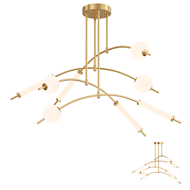 Modern LED Chandelier - Lampatron LIVIA 8 3D model image 1 