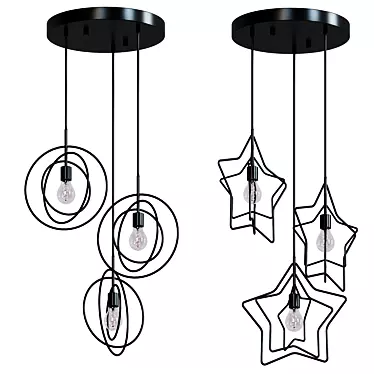 Luxury Starry Sky Chandelier 3D model image 1 