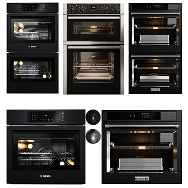 Premium Built-In Ovens by Bosch, Neff & Kitchenaid 3D model image 1 