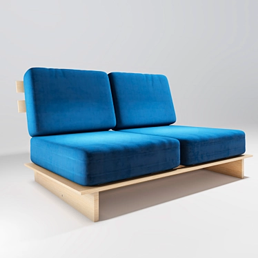 Compact 2-Seater Sofa 3D model image 1 