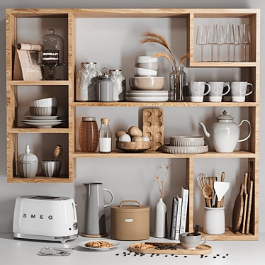 High-Quality Kitchen Accessories Kit 3D model image 1 