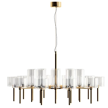 Spillray Chandelier: Elegant Lighting Solution 3D model image 1 