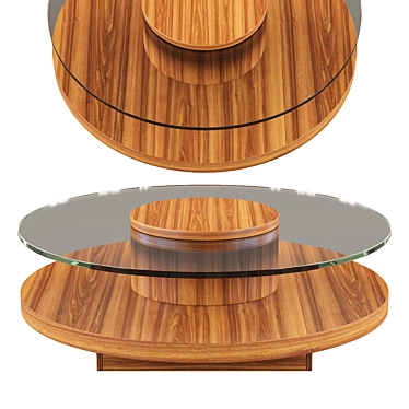 Elegant Nut Coffee Table 3D model image 1 