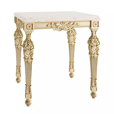 Roberto Giovannini Bedside Table: Ornate Carving & Dual Material Design 3D model image 1 