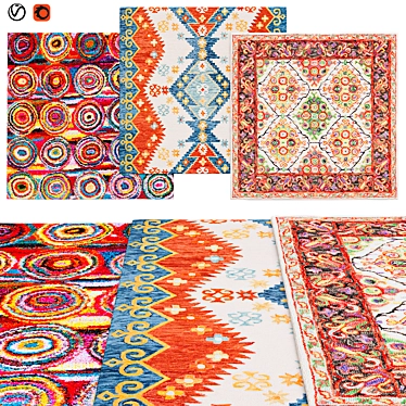 Square Rugs Collection | Various Sizes 3D model image 1 