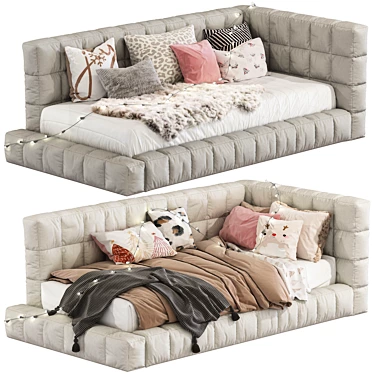 Baldwin Lounge Corner Upholstered Bed 3D model image 1 
