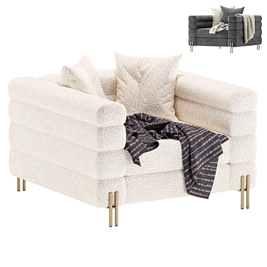 Elegant York Chair Set 3D model image 1 