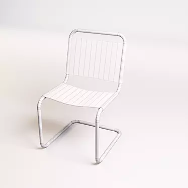 Sleek Metal Chair 3D model image 1 