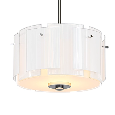 Sleek Chrome Pendant Light 3D model image 1 