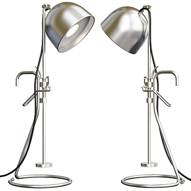 RÅVAROR Clamp Lamp: Stainless Steel Accent Light 3D model image 1 