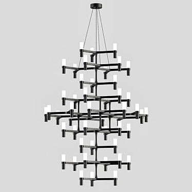 Luxury Crown Summa Chandelier 3D model image 1 