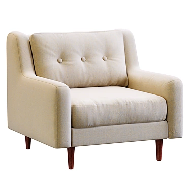 West Elm Crosby Armchair: Comfort Refined 3D model image 1 