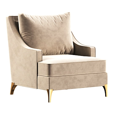 Stylish Rowe Accent Armchair 3D model image 1 