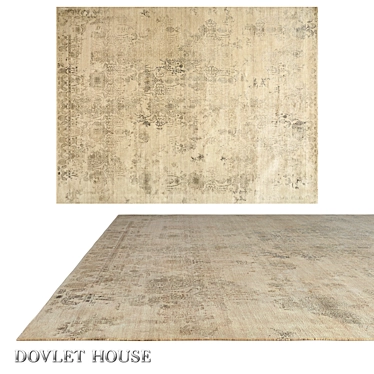 Elegant Silk-Blend Carpet by DOVLET HOUSE 3D model image 1 