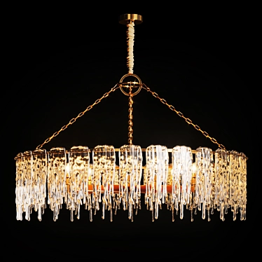 Chandelier with ice plates SPRING Ø120