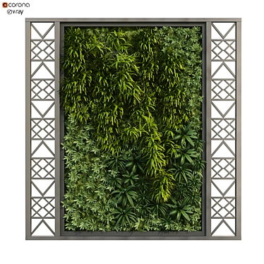 Greenwall Vertical Plant Set 3D model image 1 