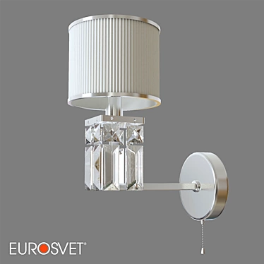Title: Zaffiro Chrome Wall Lamp by Eurosvet 3D model image 1 