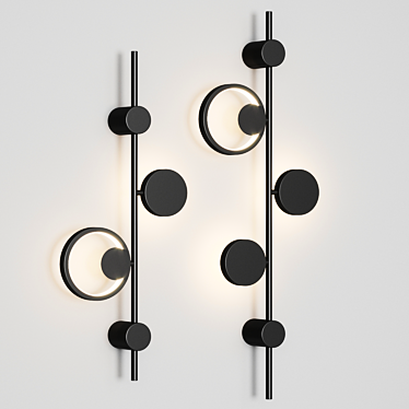 Elegant LED Wall Lamps: Lidvor Lampatron 3D model image 1 