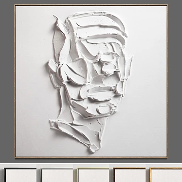 Abstract Plaster Frames: Set of 2 3D model image 1 