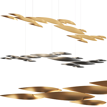 Argent Pendant Lamp: Sleek and Stylish Lighting Solution 3D model image 1 