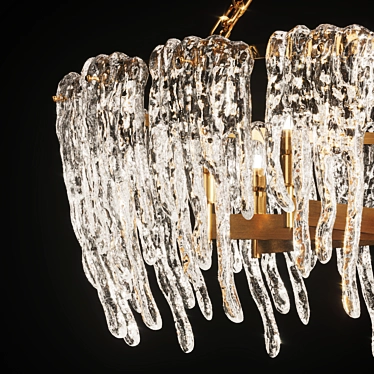 Frosted Spring Ice Chandelier 3D model image 1 