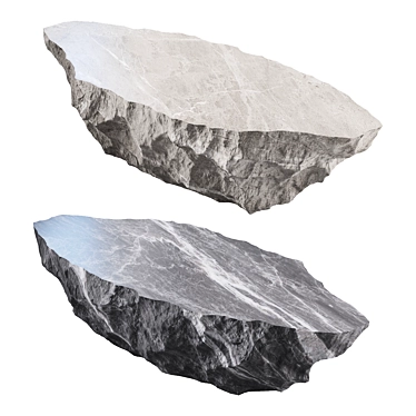 Elegant Stone Coffee Table 3D model image 1 