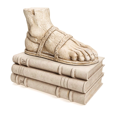 Ancient Roman Marble Foot Sculpture 3D model image 1 