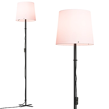 BARLAST Floor Lamp: Chic Black and White Design 3D model image 1 