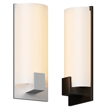 Minimalist Square Wall Sconce 3D model image 1 