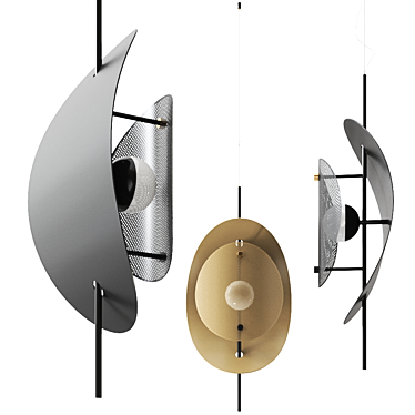 Elegant Corolle Pendant Lamp 3D model image 1 