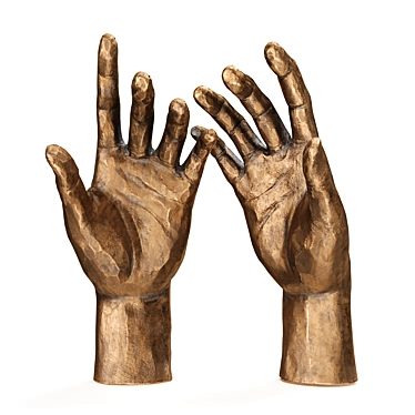 Elegant Handcrafted Brass Adam Sculpture 3D model image 1 