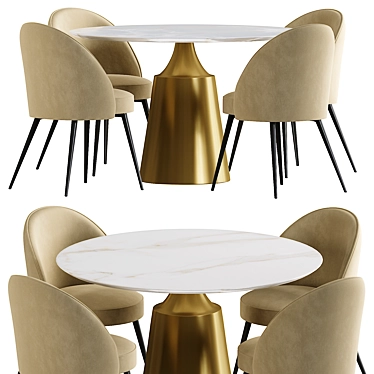 Elegance Defined: Eichholtz Cooper Dining Table 3D model image 1 