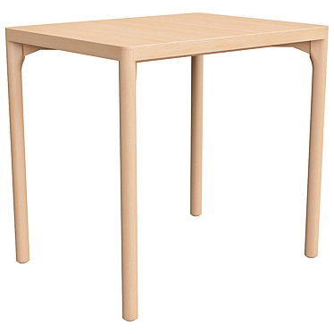 RÅVAROR Oak Dining Table 60x78 cm 3D model image 1 