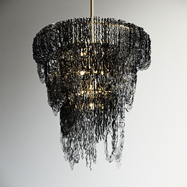 HANI OM Chandelier - Black Space Glam 3D model image 1 