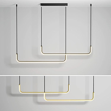 Modern Nordic LED Pendant Light 3D model image 1 