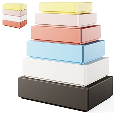 GAEAforms Pyramid Chest: Stylish Storage Solution 3D model image 1 