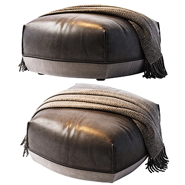 Brioni Medium Pouf - Stylish and Versatile Seating Solution 3D model image 1 