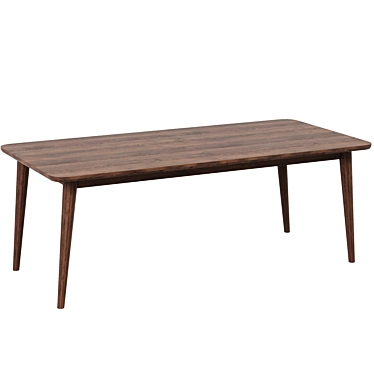 Tate Walnut Extendable Dining Table 3D model image 1 