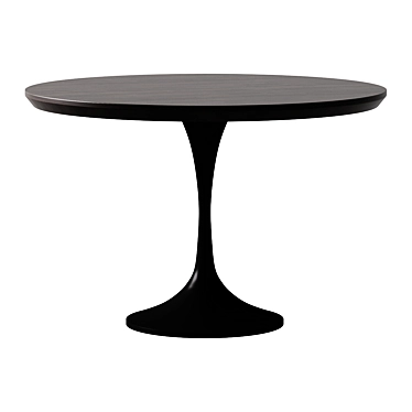 Brown Penn Oak Pedestal Dining Table 3D model image 1 