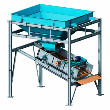 Concrete Vibrating Screen Machine for Batching 3D model image 1 