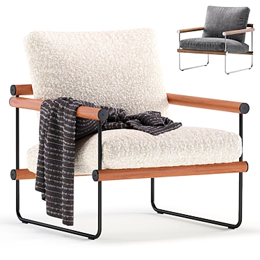 Modern Ross Chair Set: Stylish West Elm Design 3D model image 1 