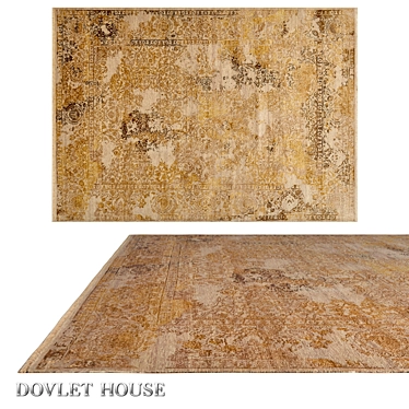 Elegant Silk Wool Carpet - Dovlet House 3D model image 1 