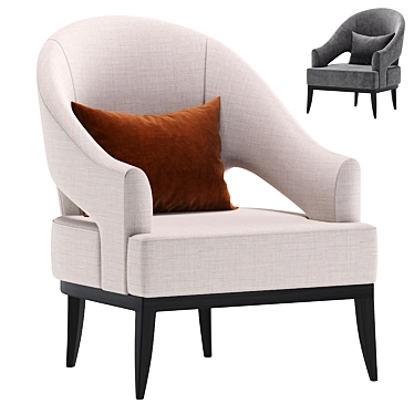 Luxury PERULA Armchair: Elegant and Comfortable 3D model image 1 