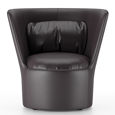 Luxurious Dark Green Fabric Armchair 3D model image 1 