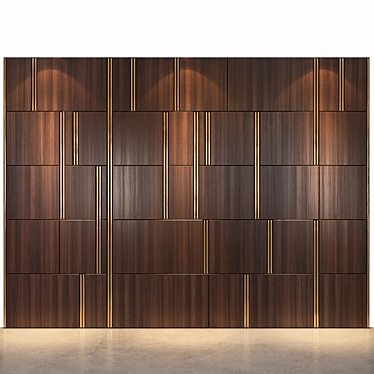 Modern Wood Wall Panel 81 3D model image 1 