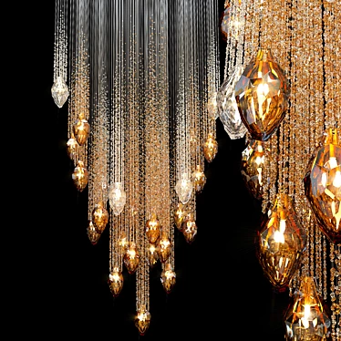 Celestial Cascade Crystal Chandelier 3D model image 1 