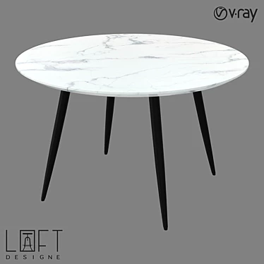 Modern Metal and MDF Table 3D model image 1 